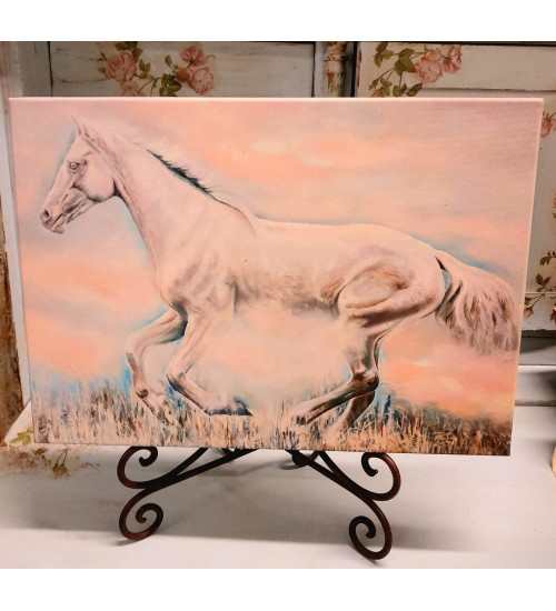 Kunstniku maalist print lõuendil "Hobune"